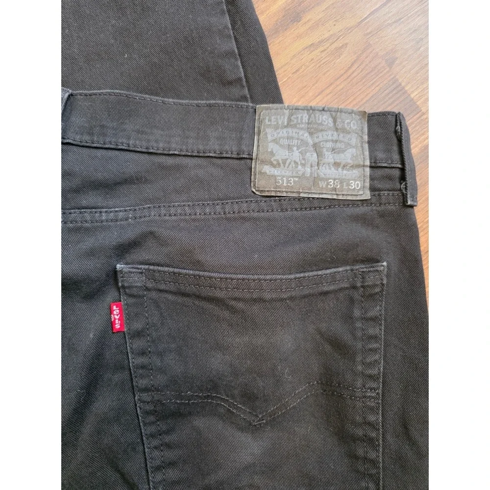 Levi Strauss Co 513 38x30 Black Mens Jeans Slim Fit Normcore Dad‎ jeans workwear